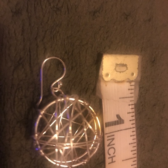 Stamped Sterling Silver Earrings - Picture 4 of 5